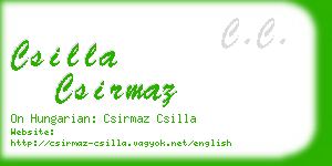 csilla csirmaz business card